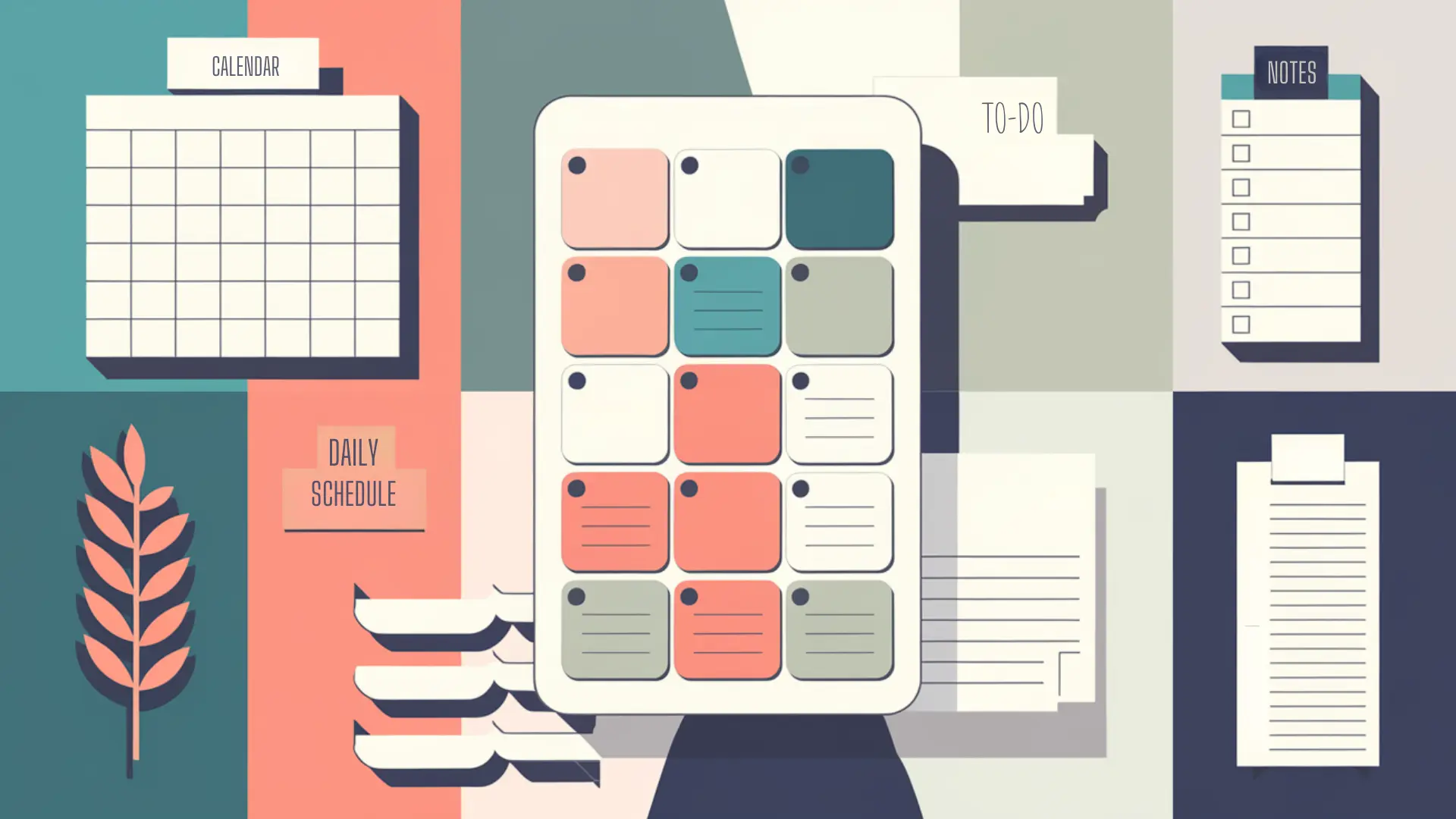 open layout of digital planner for adhd time management