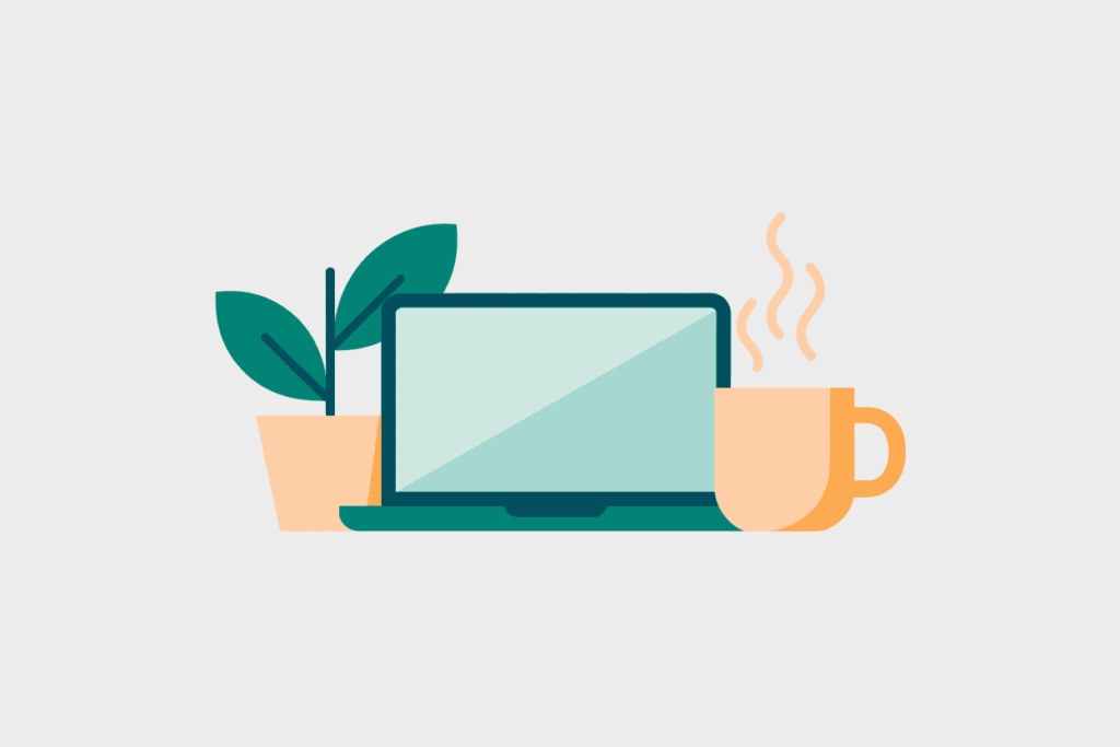 Why Teachers Need Side Hustles 5 Minimal vector of a teacher workspace, a quiet space for managing teaching and side gigs.