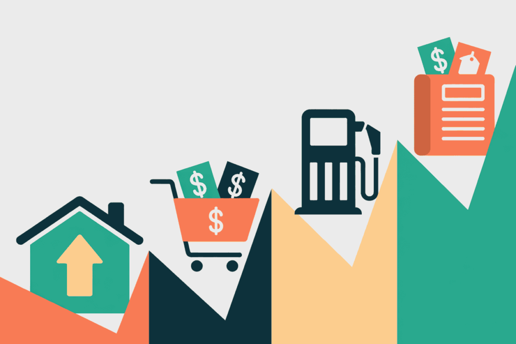 Abstract modular shapes with icons for flexible, quiet income streams introverts can mix and match.

