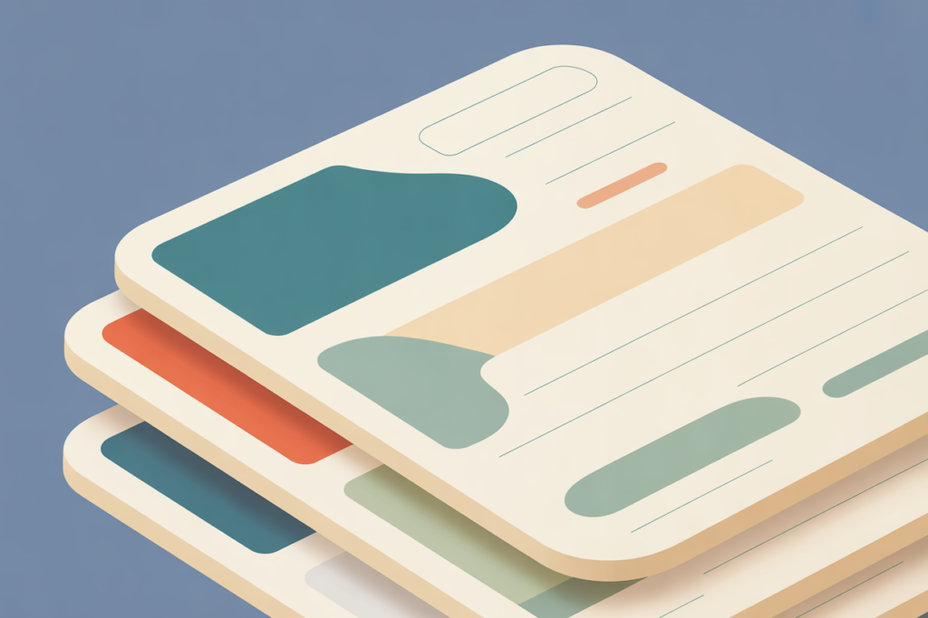 Stack of neatly arranged printable documents and classroom templates.