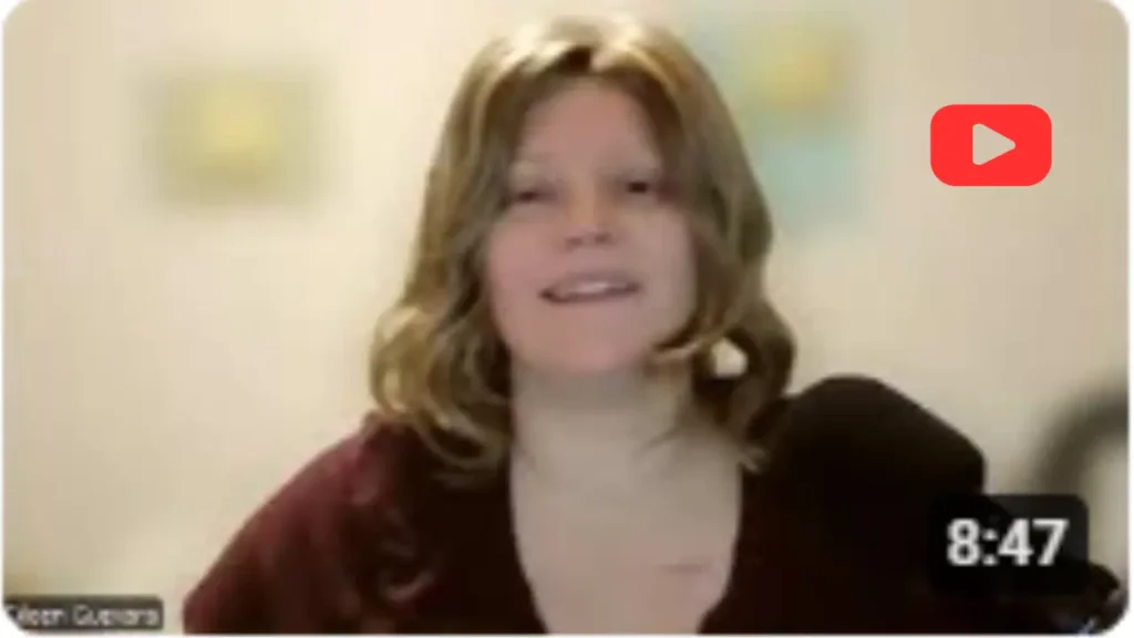 Eileen Guevara speaks about side hustles that pay well for teachers. Woman in red shirt smiles at camera. Red YouTube play icon suggests it is a video.